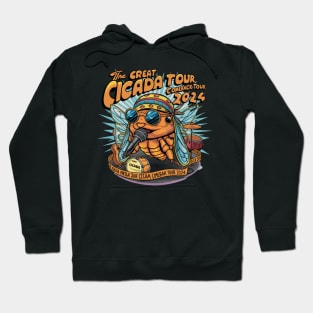 Great Cicada Comeback Tour 2024 Insect Invasion Hoodie